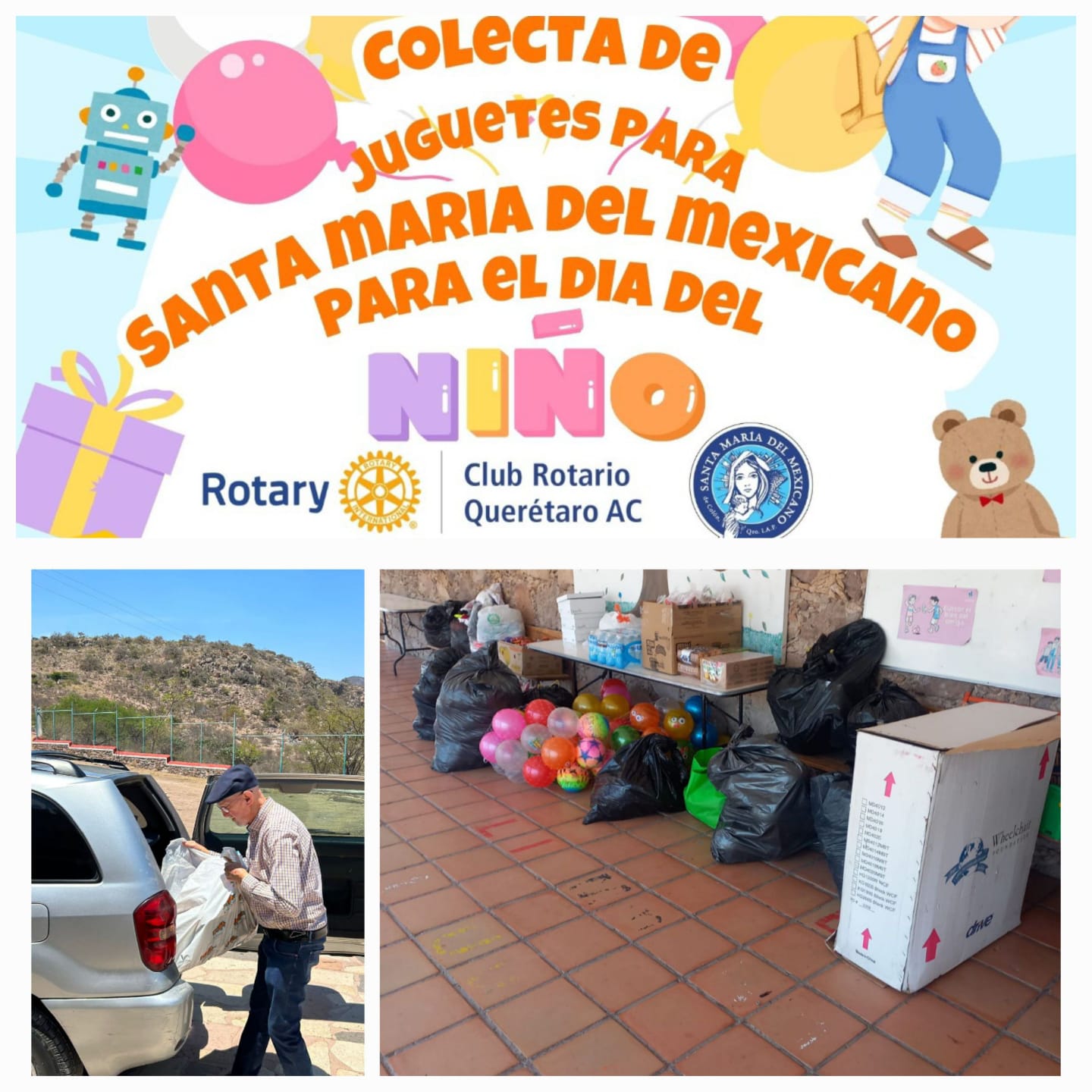 Colecta de juguetes Rotary Club Querétaro